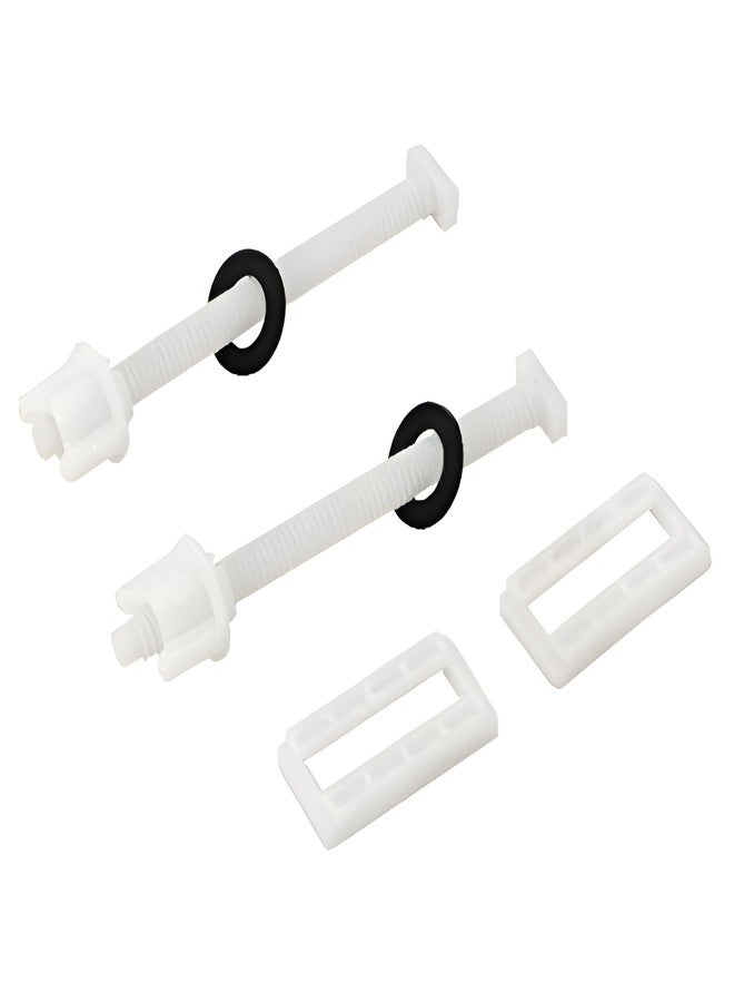 NEW WARE Seat Cover Screw Hinges set Lara Type for Toilet Seat Cover (White, 40 mm) - Image 1